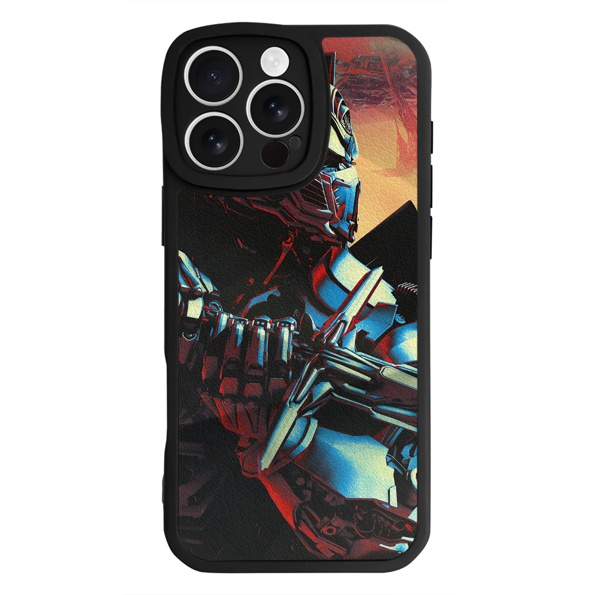 （画像用） Transformers トランスフォーマー 【iPhone 16シリーズ対応】シリコンスマホケース（レザー調） 材質：シリコン